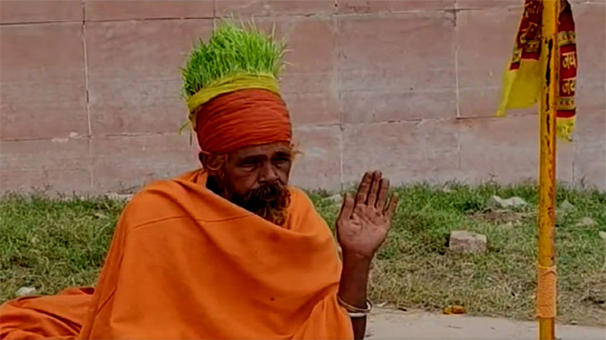 who grow plants at his head