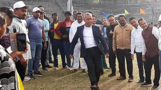 The mayor played football