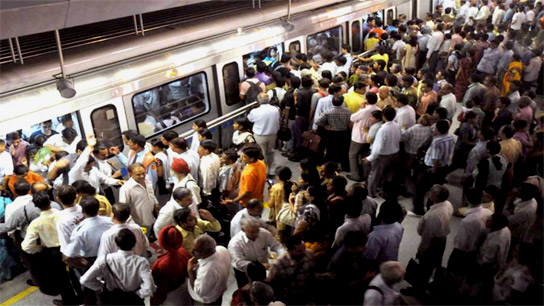 Several metros have been cancelled, passengers waiting at the dumdum station