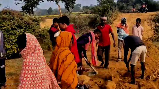 Sonamukhi block built a Road with their own money