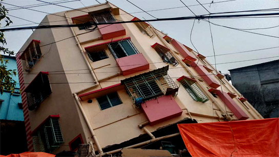 Flat Building Leaning
