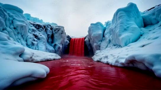 Mysterious blood fountain in the chest of Antarctica
