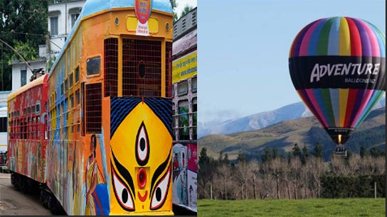 Tourists love to travel in balloons