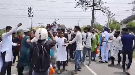 Chaos in Bhangar amid protest against Waqf Amendment Act