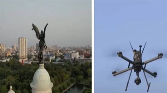 Drone in kolkata Mysterious drone in Kolkata sky