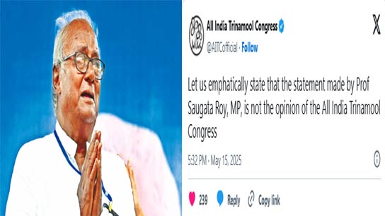 TMC Distances Itself from MP Saugata Roy’s