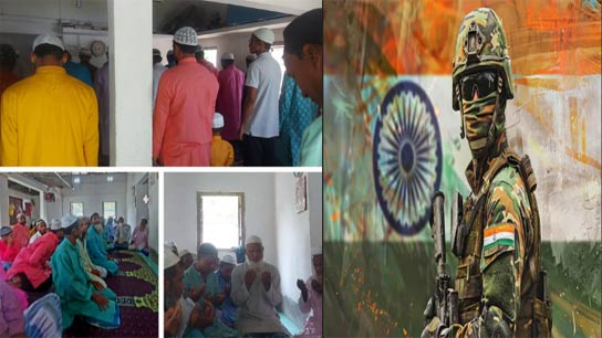 Jumma prayers were offered in mosques for the well-being of the army and India's victory