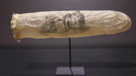 Museum authorities say the condom dates back to 1830