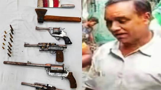 Large quantity of weapons recovered from the house of a Trinamool activist close to the councilor