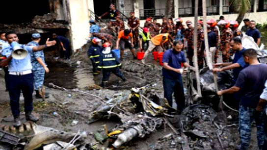 Death toll rises in Dhaka plane crash incident of Bangladesh