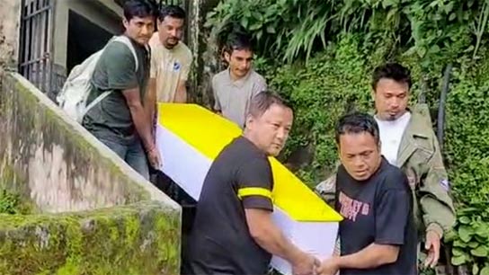 Two people, including a 6-year-old child, died after a boulder rolled down a mountain while repairing a water pipe