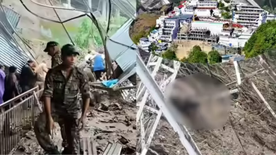 At least 30 killed after heavy rains triggered a massive landslide near the Vaishno Devi shrine in Katra