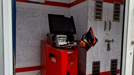 At around 2 am, the miscreants entered the ATM and tried to break the ATM machine with an iron rod and loot the money