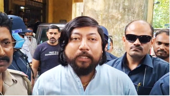 Trinamool hurled rotten eggs at Nishith's car at Dinhata court premises