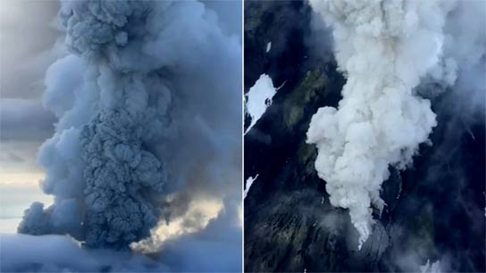 Krasheninnikov, a volcano in Russia's Kamchatka region, had been dormant for 600 years. But it woke up after today's earthquake.