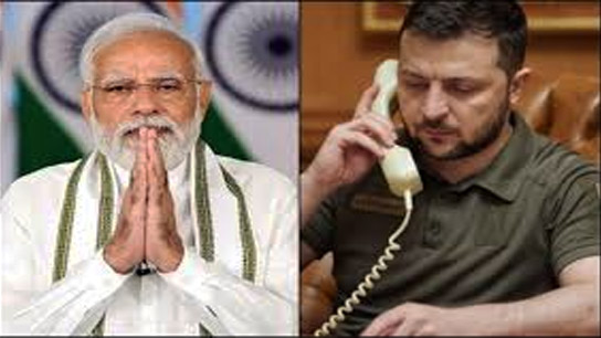 PM Narendra Modi Talks with Ukraine President Volodymyr Zelenskyy