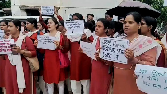 Community health officers protest over excessive workload in Bankura