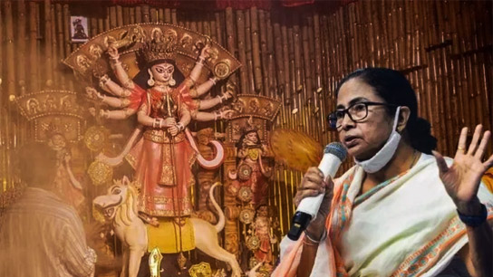 Mamata has made the empty field for the puja even bigger, BJP is teaming up with the Trinamool puja crowd, the Left is in the gallery