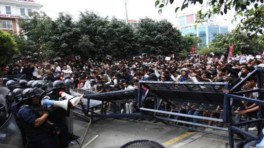 Huge Gen Z protest in Nepal over social media ban