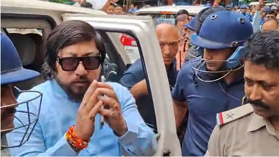 Nisith pramanik in court in murder case, area under tight security
