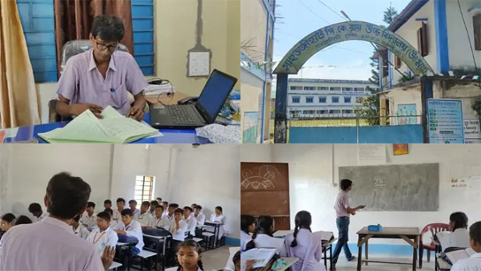 Sahudangi Hat PK Roy High School Principal Pradeep Chowdhury awarded with Educational Excellence Award