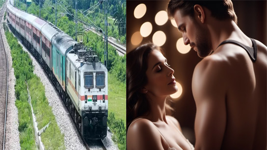 The couple is enjoying a romantic moment, forgetting the world around them