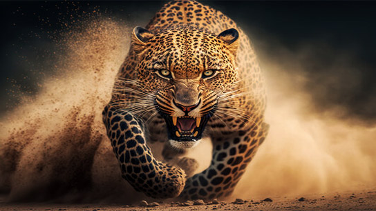 Leopard grabs old woman's leg. Panic as leopard attacks city outskirts