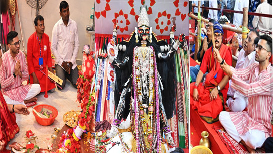 Inauguration at Barama's court in Naihati, Trinamool's 'Senapati' in public relations during Kali Puja