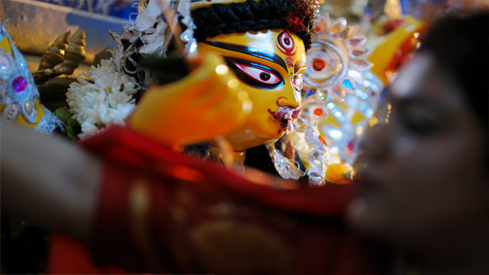 On the tenth day of Durga Puja, amidst the sorrow of the departure of Mother Durga, 'Shubh Vijaya' is said. Why is this tradition?
