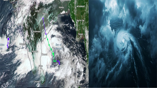 Cyclonic Storm Montha forms in Bay of Bengal