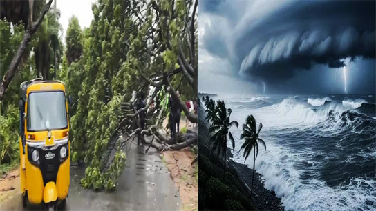 Cyclone 'Mantha' wreaks havoc in Andhra Pradesh! Landfall begins on the coast, wind speed reaches 110 kmph