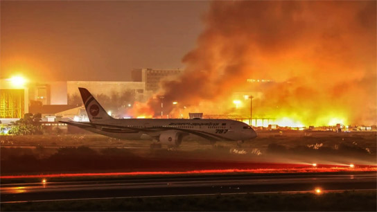 Fire broke out in Bangladesh Dhaka cargo Airport