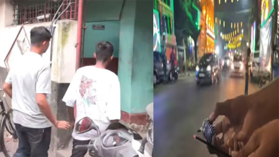 Protest against chocolate bomb explosion in front of 4-year-old child, allegations of molestation of women after entering house in Tollygunge