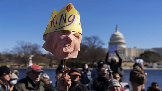 protesters denounce president donald trump