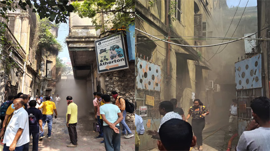 Visibility reduced due to smoke, devastating fire in Dalhousie