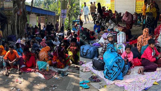 Nameless, with no place to stay at the police station, no food; a stateless human stream is gathering in Hakimpur!