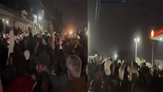 PTI workers including Imran's family protest in front of the jail at midnight