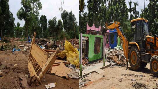 Assam state government vacates 15 acres by clearing encroachers