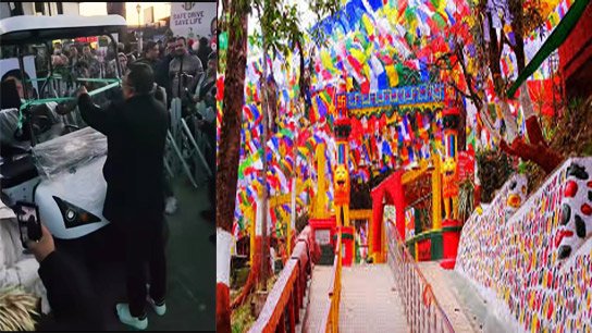 This time, battery-powered vehicles are only for the elderly at the Mahakal Temple in Darjeeling, GTA Chief Anit Thapa inaugurated