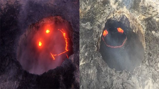 Nature smiles even amidst destruction, the 'smiling face' of the terrifying volcano!
