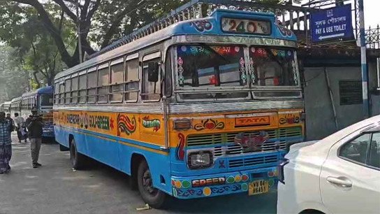 Kolkata Bus Service Halt