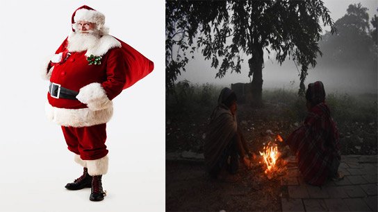 'Coldest Day'! Somewhere 9, somewhere 4:30; Santa Claus gives winter gifts