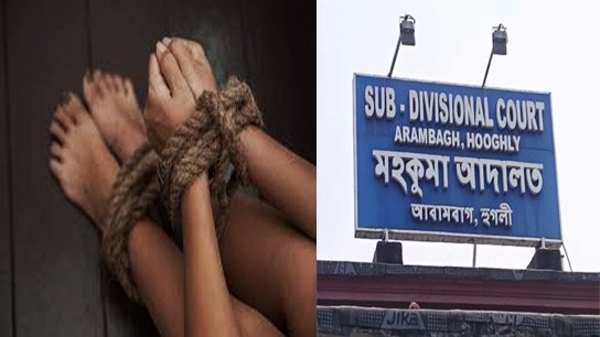 Tied hands and feet and molested