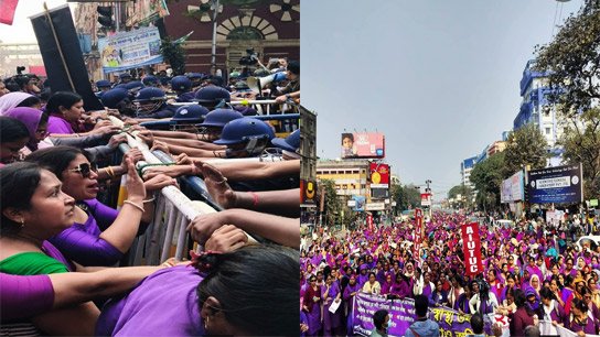 Asha Worker Protest at Kolkata