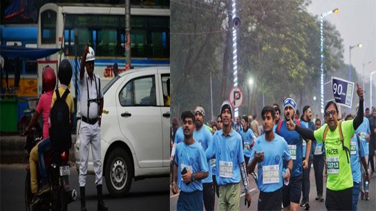 Kolkata Police Half Marathon Traffic 2026