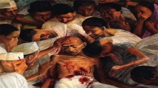 A penetrating narrative of Indian history; the blood of bullets in the body of non-violence