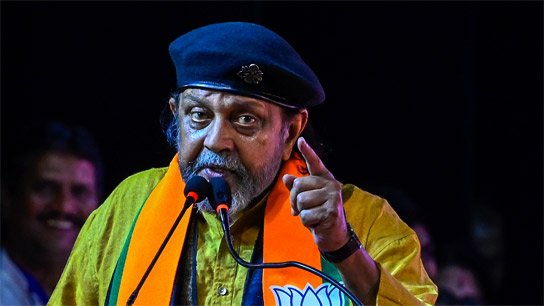 Tension in Cooch Behar politics! BJP leader Mithun Chakraborty at the old post office grounds