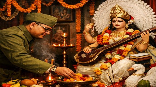 Netaji Subhash Chandra Bose & Saraswati Puja
