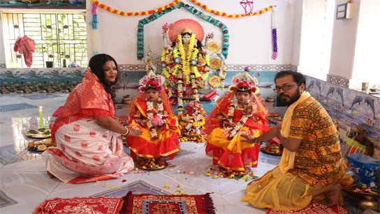 First time Kumari Puja during Saraswati Puja, rare example at Khanakul in Hooghly