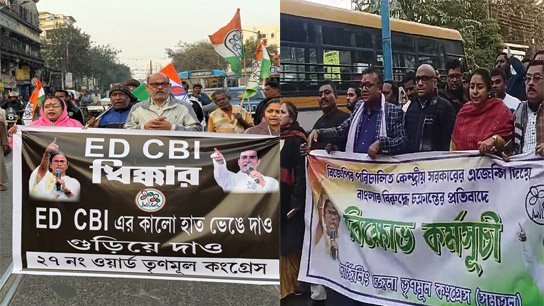 Ghasful camp workers in a riotous mood